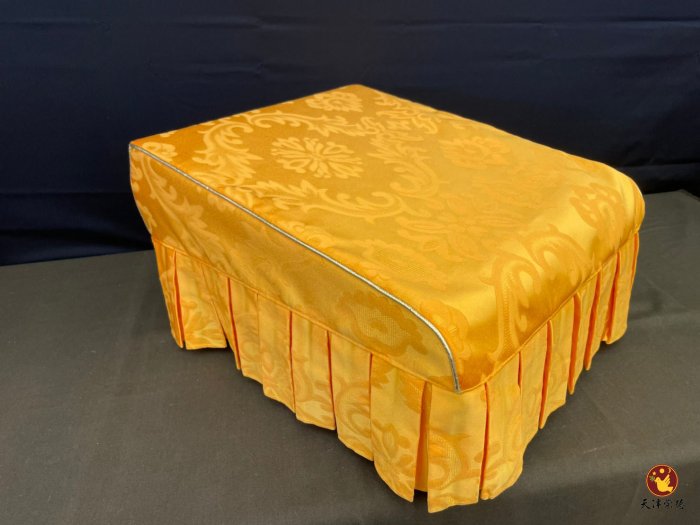 拜椅套-黃色緹花布