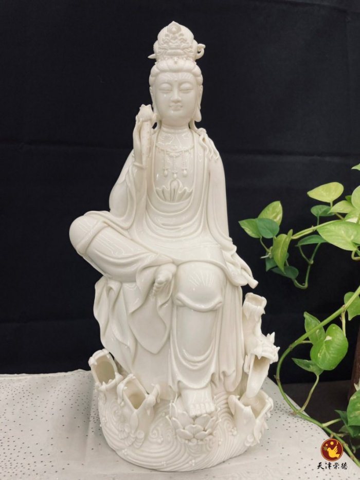 瓷器-騎龍觀音