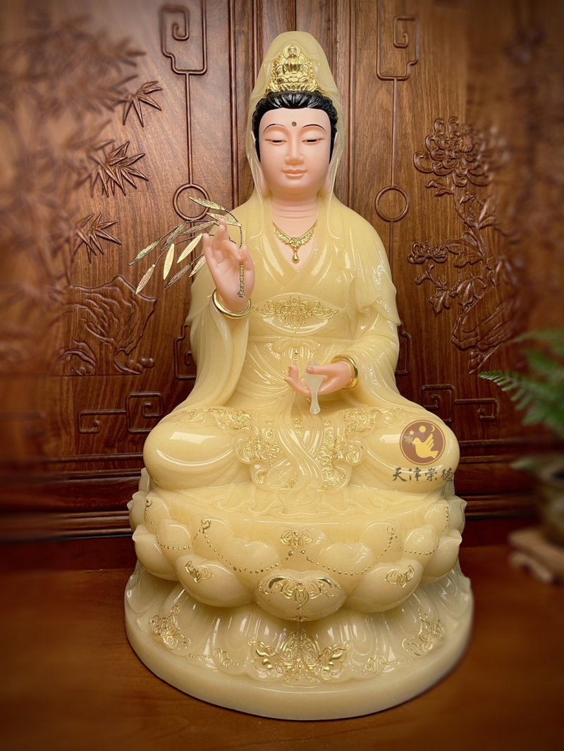 漢白玉-黃玉描巾
